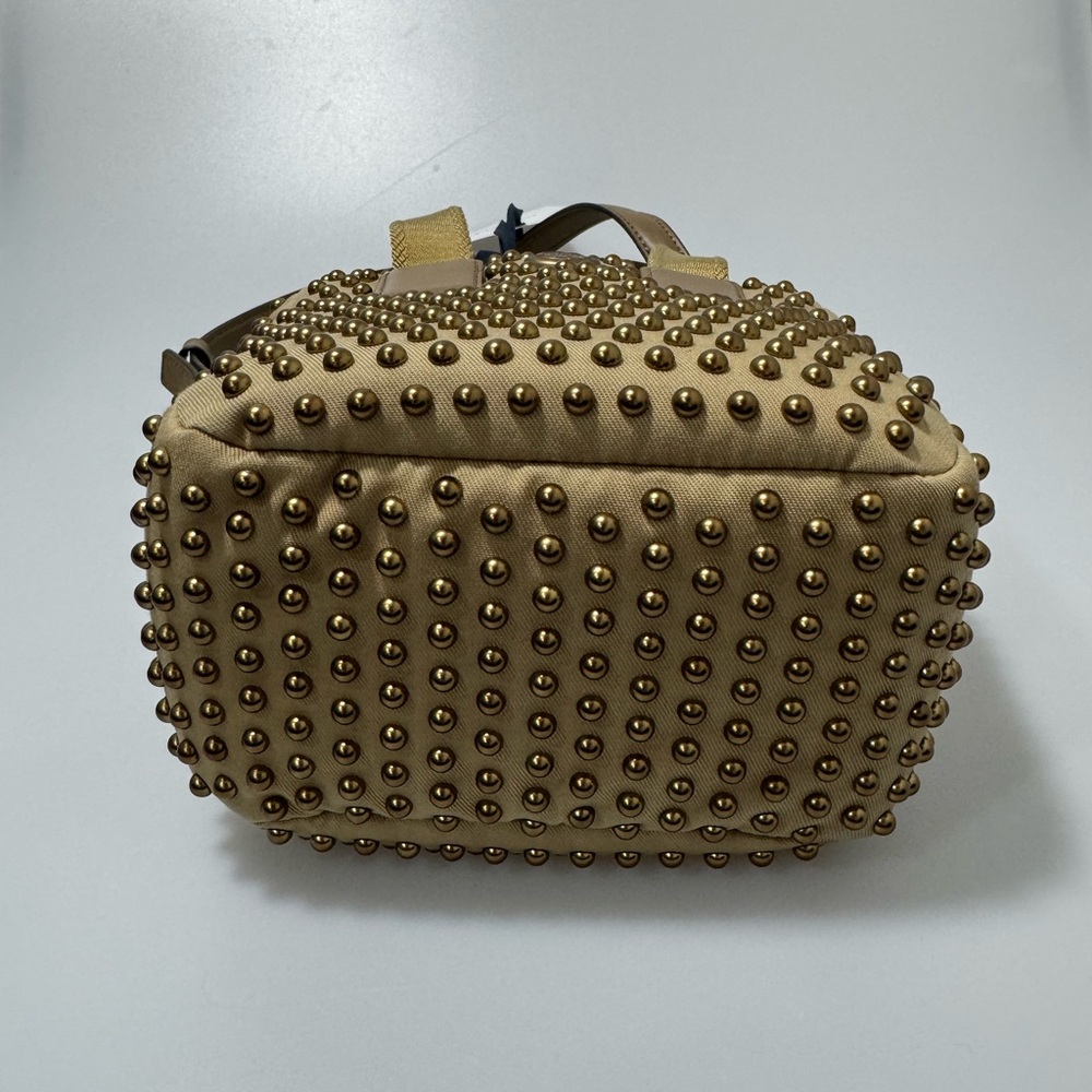 Moncler Micro Caradoc Tote Bag Khaki Gold - Picture 12 of 13